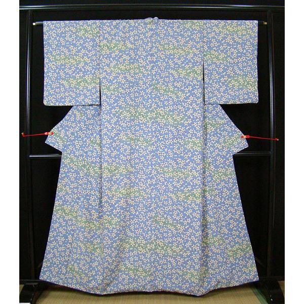 小紋 東レ系 流水暈し 桜の花びら柄 ポリエステル 8163 : 8163  