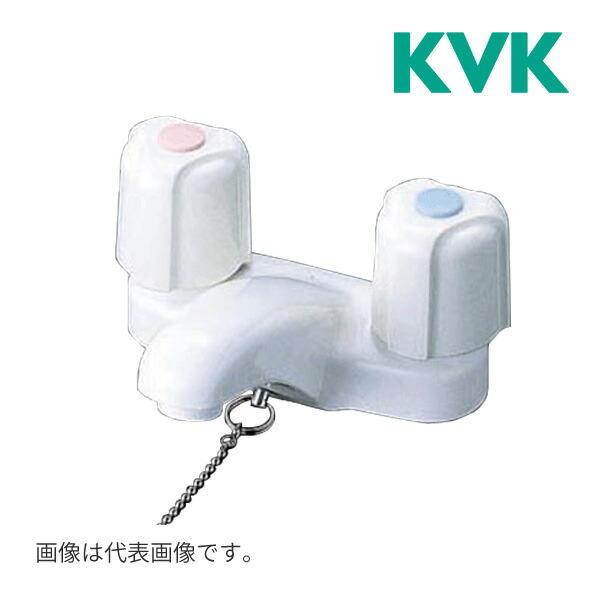 《在庫あり》◆15時迄出荷OK！KVK 水栓金具【KM66】洗面用2ハンドル混合栓 ゴム栓付
