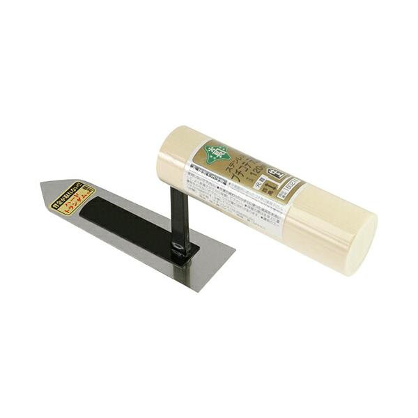 ∀藤原産業 【緑長 ステンプチ鏝首高 仕上 0.5 120MM】ステンレス プチ鏝 (4977292160278)