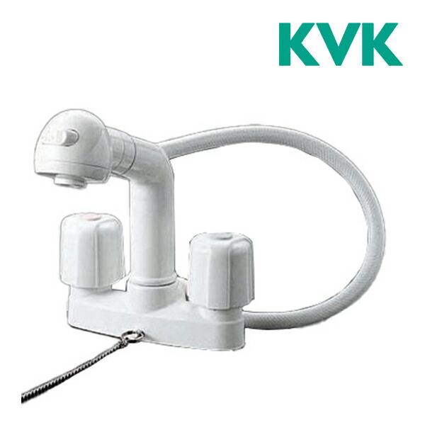 KVK 2ハンドル洗髪シャワー(ゴム栓付) KF64 (水栓金具) 価格比較 
