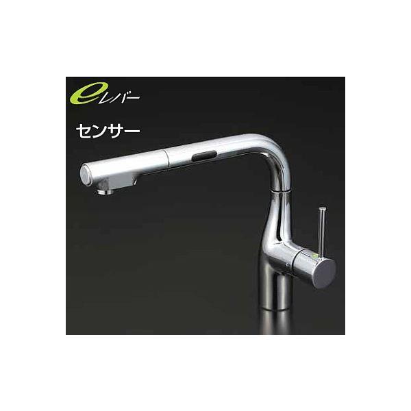 KVK 流し台用シングルレバー式シャワー付混合栓(L型センサー付 KVK 流し台用シングルレバー式シャワー付混合栓(L型センサー付