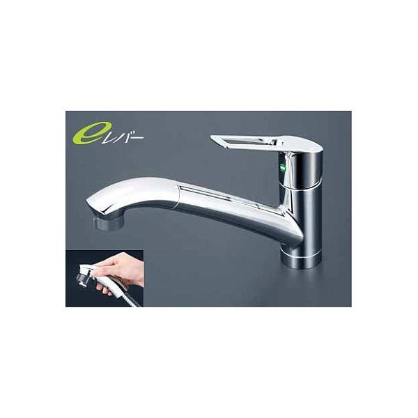 KVK 流し台用シングルレバー式シャワー付混合栓(eレバー)(寒冷地 KVK 流し台用シングルレバー式シャワー付混合栓(eレバー)(寒冷地