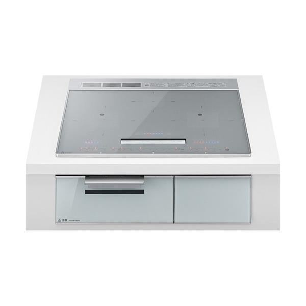 ●三菱 IHクッキングヒーター【CS-A86-S】シルバー/クリアシルバー ビルトイン型 3口IH CROSS+TOPシリーズ 60cmトップ 単相200V〔HI〕 三菱（MITSUBISHI） ○三菱 IHクッキングヒーター【CS-A86-S】シルバー