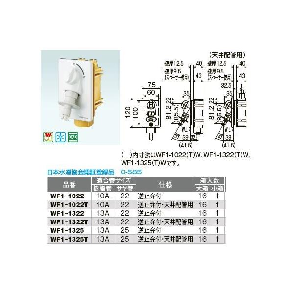 オンダ製作所【WF1-1322】WF1型 洗濯機用コンセント 緊急止水