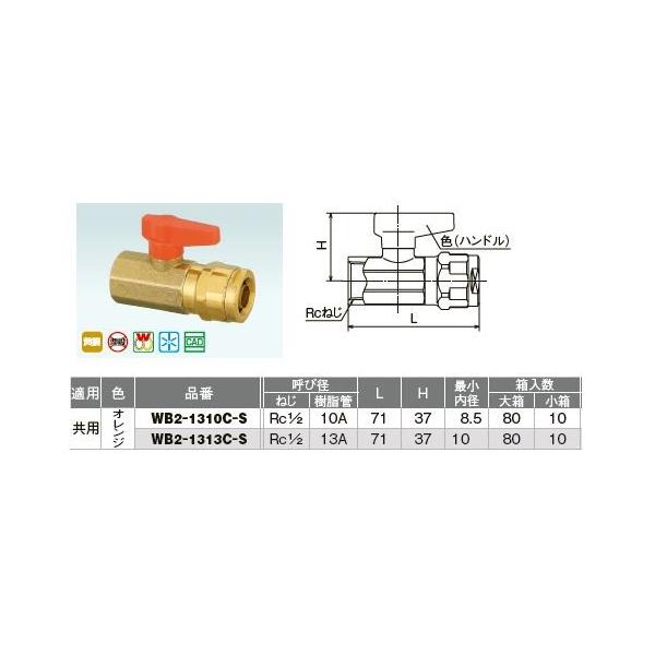 オンダ製作所【WB2-1313C-S】ダブルロックバルブ WB2型 テーパめねじ 