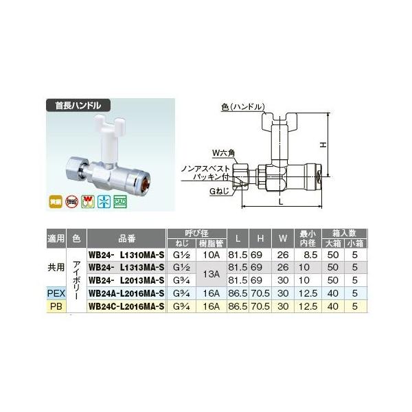 �I���_���쏊�yWB24-L1310MA-S�z�_�u�����b�N�o���u WB24�^ �i�b�g�t�A�_�v�^�[ �����^�b�`���E�� �񒷃n���h�� �A�C�{���[ ���p �Ăьa(�˂�G1/2 ������10A)