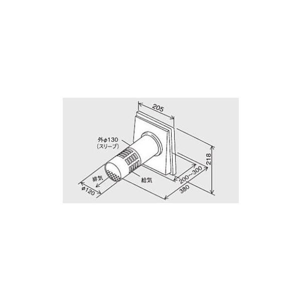 パーパス ○♪パーパス 給排気関連部材【TP-T12-5】FFトップ φ120FF