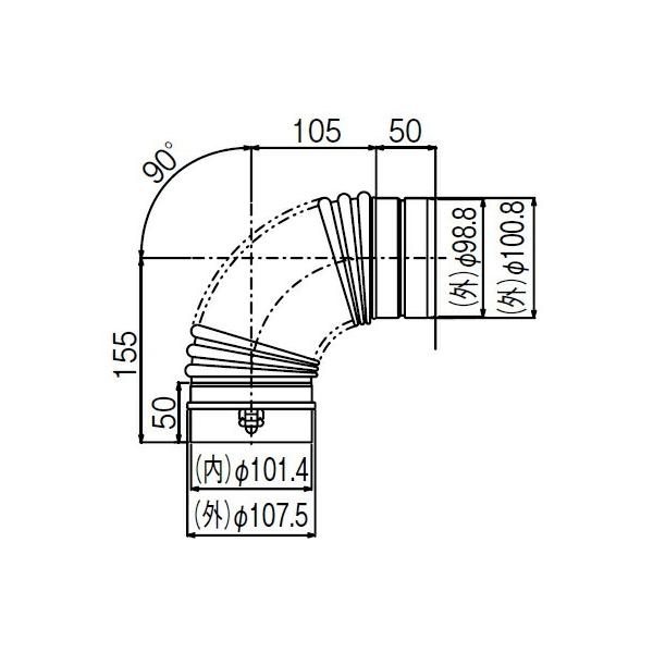 iC KX ށyEFL-1090NJz(24-6406) 100KP90°G{kGHl