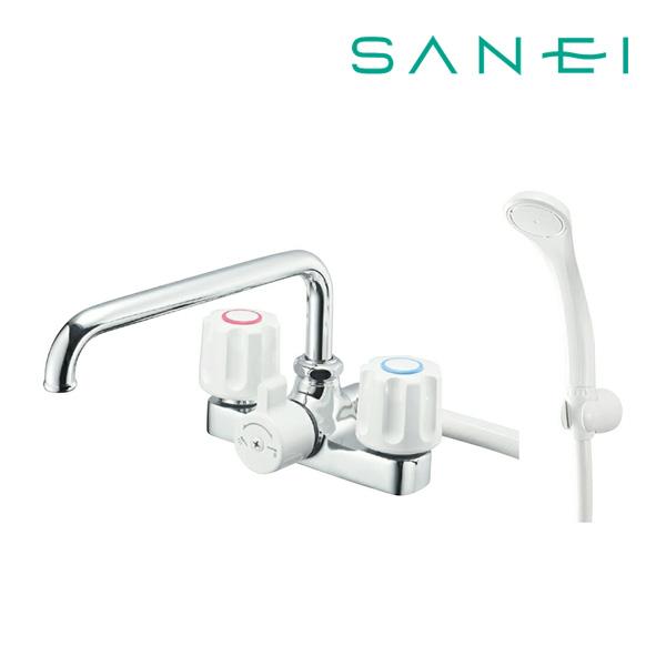 SANEI ツーバルブデッキシャワー混合栓[共用形] SK710-W-13 (水栓金具
