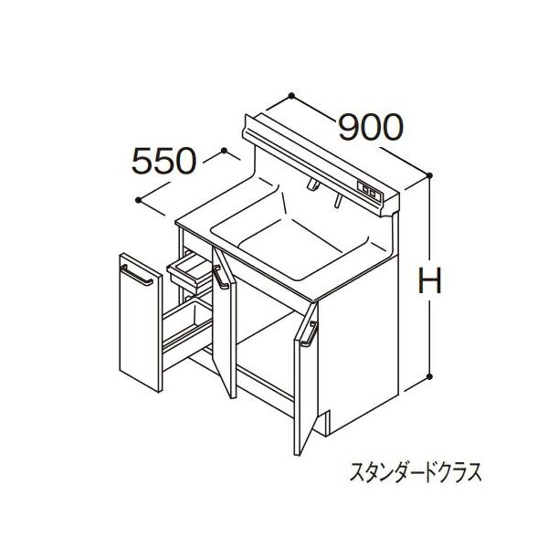 TOTO ○TOTO 【LDSFS090BJGDN1A】洗面化粧台 スタンダード オクターブ 