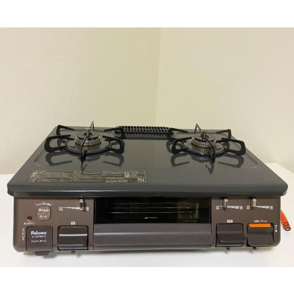 中古美品】Paloma/パロマ ガスコンロ IC-S87BM-R プロパンガス用 22年
