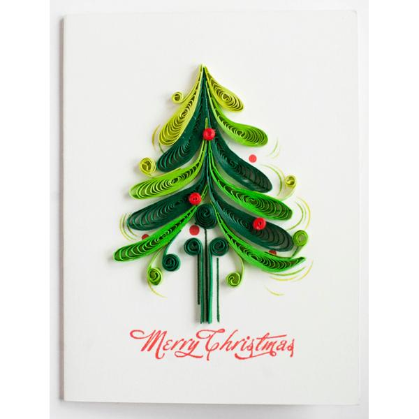 Quilling Card クイリングカード クリスマスカード クリスマスツリー Club Esta 通販 Yahoo ショッピング