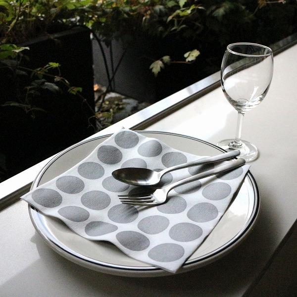 水玉柄 シルバー パーティー イベント ダイニング　ペーパーナプキン