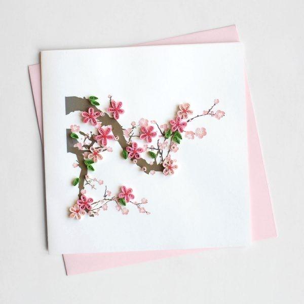Quilling Card クイリングカード グリーティングカード Cherry Blossom 桜 Club Esta 通販 Yahoo ショッピング