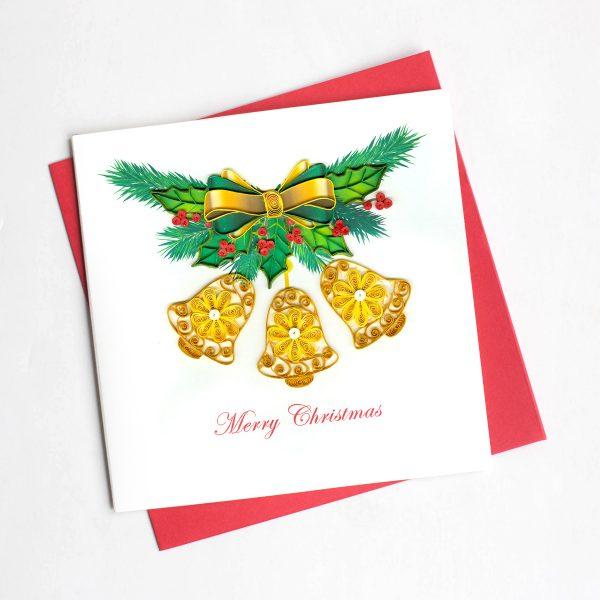 Quilling Card クイリングカード クリスマスカード Three Bells Christmas クリスマスベル S Upstairs Outdoor Living 通販 Yahoo ショッピング
