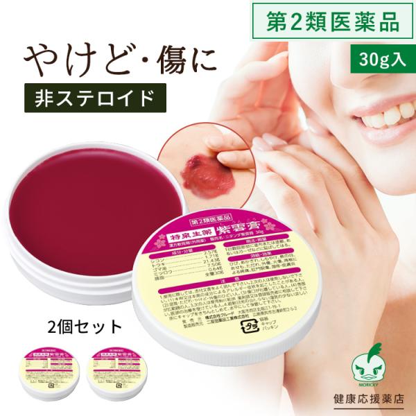 「第2類医薬品」火傷 やけど しもやけ あかぎれ 漢方薬 軟膏 湿疹 外傷 魚の目「特泉生薬 紫雲膏 30g 2個組」