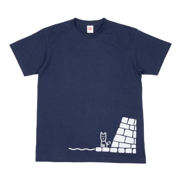 Tシャツ 犬走り メトロブルー メンズ レディース 戦国 城 半袖 青 紺 ニッポン城めぐり