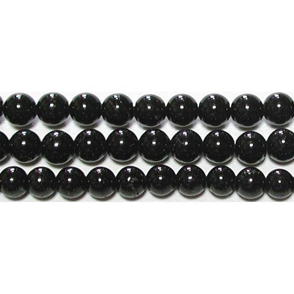 ブラックトルマリン 丸玉 4mm B　　　※ 天然石ビーズ 天然石 パワーストーン 1粒売り バラ売り 1玉販売