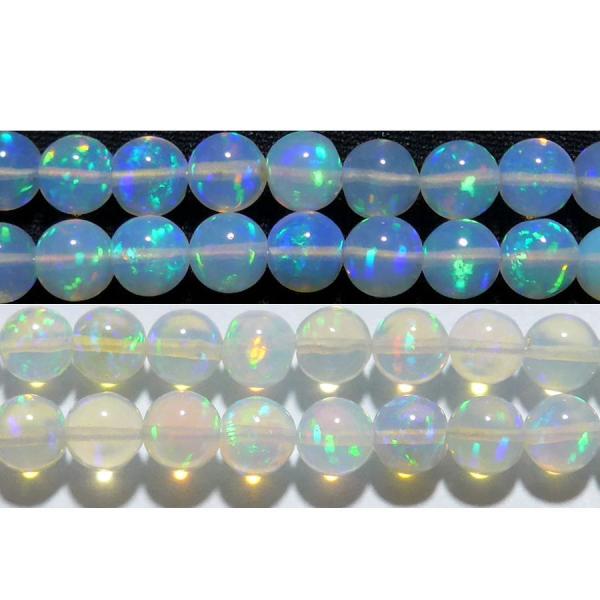 エチオピア産オパール 丸玉 5.5mm A　　　※ 天然石ビーズ 天然石 パワーストーン 1粒売り バラ売り 1玉販売