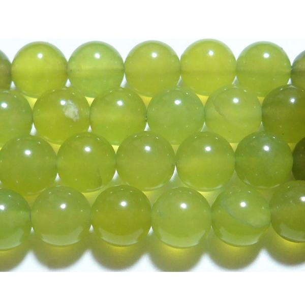 オリーブジェイド 丸玉 8mm B　　　※ 天然石ビーズ 天然石 パワーストーン 1粒売り バラ売り 1玉販売