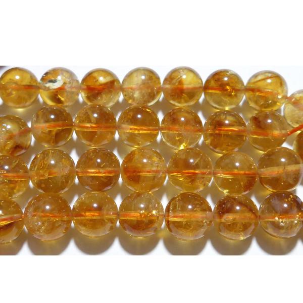 シトリン 丸玉 10.5mm （シトリンファントム） A　　　※ 天然石ビーズ 天然石 パワーストーン 1粒売り バラ売り 1玉販売