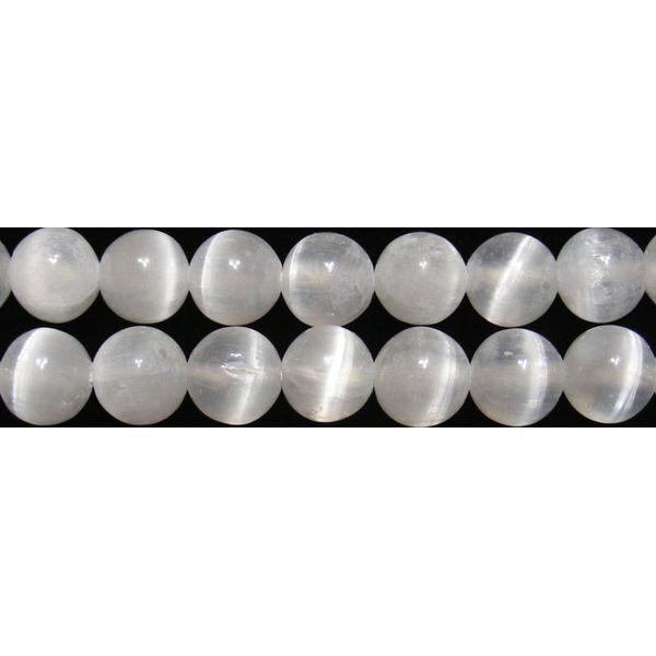 セレナイト 丸玉 10mm B　　　※ 天然石ビーズ 天然石 パワーストーン 1粒売り バラ売り 1玉販売