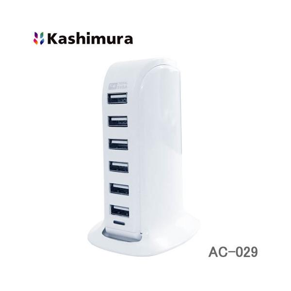 JV USB[d AC-6USB-8A WH AC-029 USB-A̋@6䓯ɏ[d\