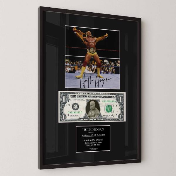 ハルク・ホーガン Hulk Hogan プロレスラー プロレス 選手 写真 フレーム 証明書付 - 1