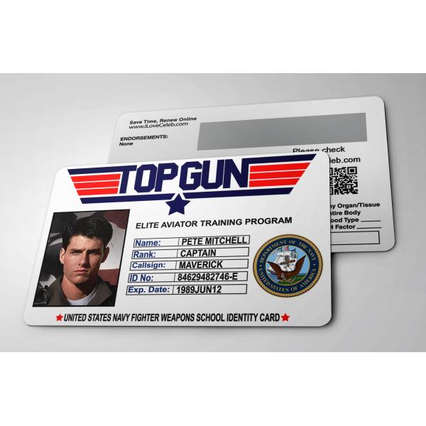人気映画【Top Gun: Maverick/トップガン マーヴェリック/トム・クルーズ】Pilot School ID cardIDカード/レプリカ/コレクション-1