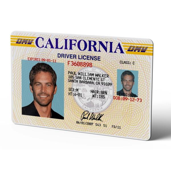 人気映画ワイルド・スピード【Paul Walker/ポール・ウォーカー】IDカード/パーティー/コスプレ/ハロウィン/仮装/レプリカ/コレクション-2