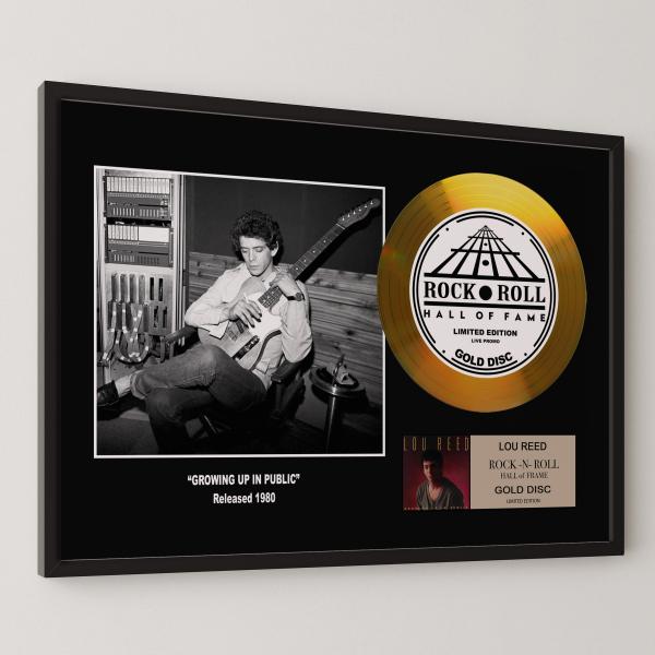ルー・リード Lou Reed 都会育ち Growing Up in Public gold disc album 金 ゴールド ディスク 証明書付 ‐10