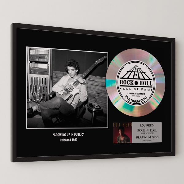 ルー・リード Lou Reed 都会育ち Growing Up in Public platinum disc album プラチナディスク 証明書付 ‐10