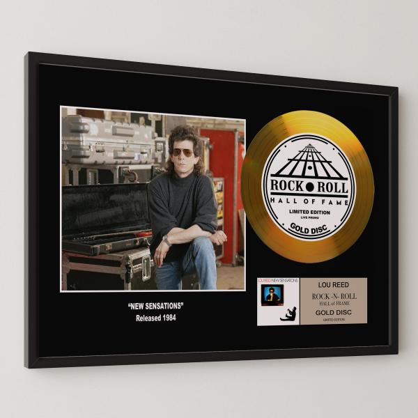 ルー・リード Lou Reed ニュー・センセーションズ New Sensations gold disc album 金 ゴールド ディスク 証明書付 ‐13