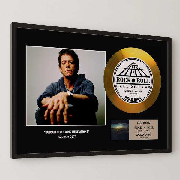 ルー・リード Lou Reed Hudson River Wind Meditations gold disc album 金 ゴールド ディスク 証明書付 ‐20