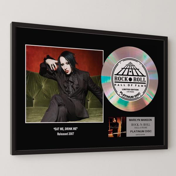 マリリン・マンソン Marilyn Manson Eat Me, Drink Me platinum disc album プラチナディスク 証明書付 ‐6