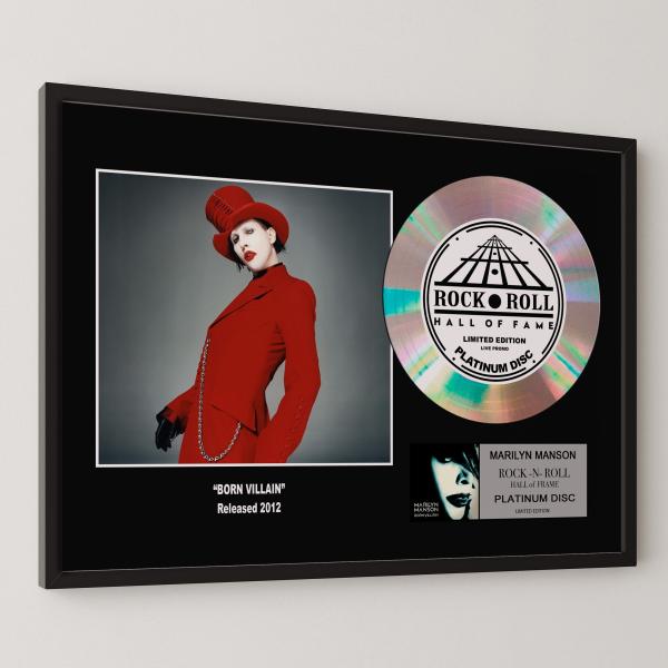 マリリン・マンソン Marilyn Manson ボーン・ヴィラン Born Villain platinum disc album プラチナディスク 証明書付 ‐8