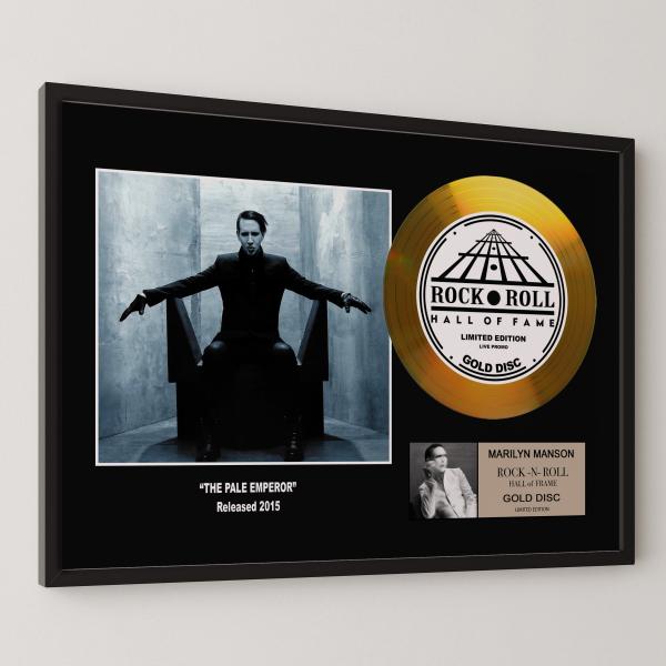 マリリン・マンソン Marilyn Manson ザ・ペイル・エンペラー The Pale Emperor gold disc album 金 ゴールド ディスク 証明書付 ‐9
