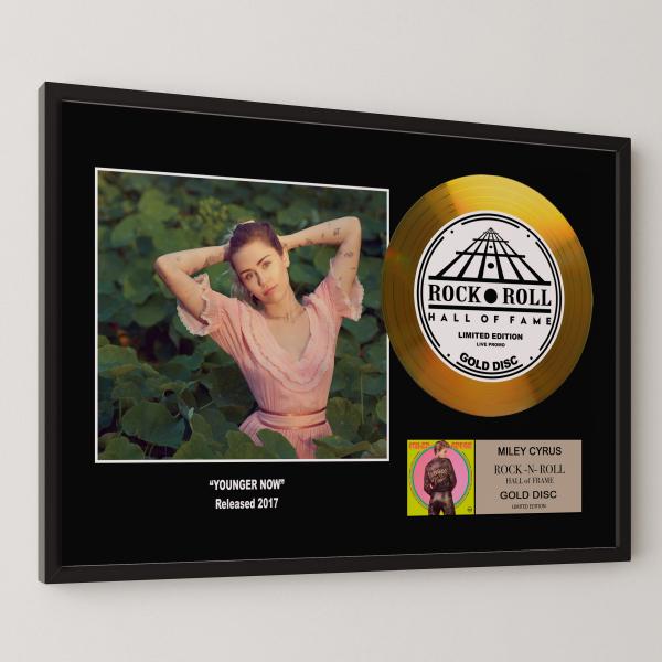 マイリー・サイラス Miley Cyrus ヤンガー・ナウ Younger Now gold disc album 金 ゴールド ディスク 証明書付 ‐5