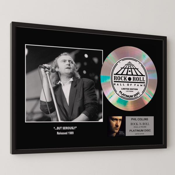 フィル・コリンズ Phil Collins バット・シリアスリー ...But Seriously platinum disc album プラチナディスク 証明書付 ‐4