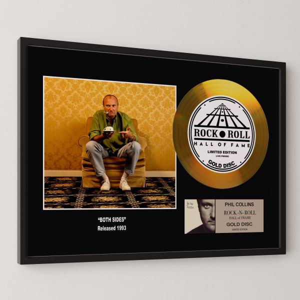 フィル・コリンズ Phil Collins ボース・サイズ Both Sides gold disc album 金 ゴールド ディスク 証明書付 ‐5