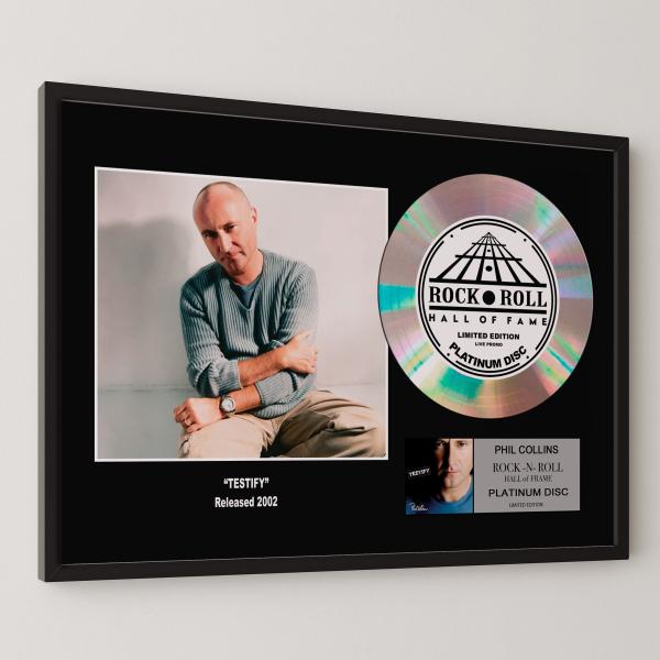 フィル・コリンズ Phil Collins テスティファイ Testify platinum disc album プラチナディスク 証明書付 ‐7