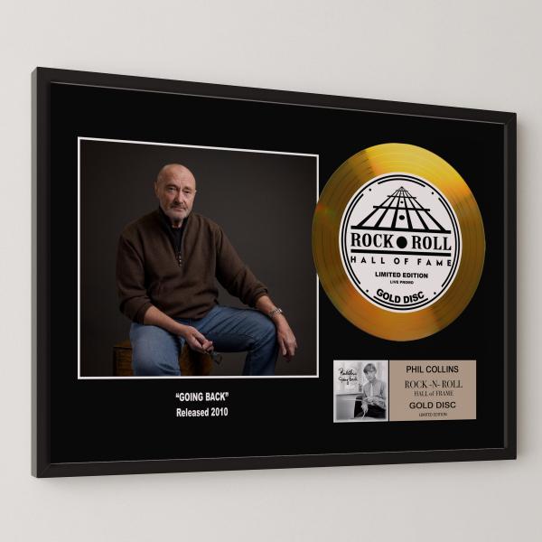 フィル・コリンズ Phil Collins ゴーイング・バック Going Back gold disc album 金 ゴールド ディスク 証明書付 ‐8