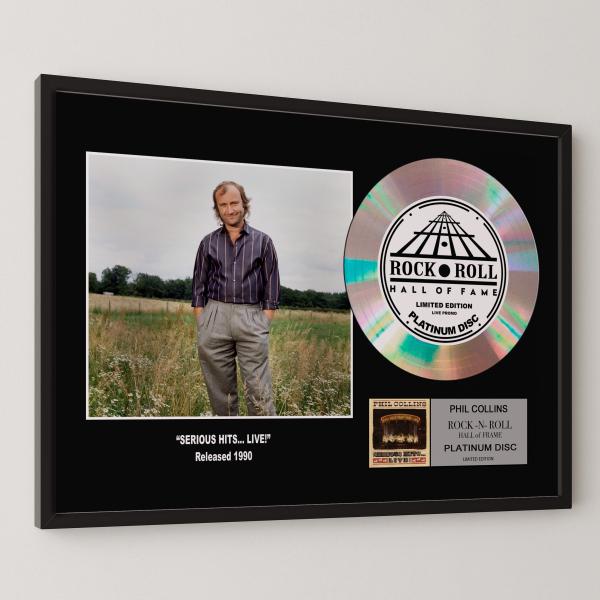 フィル・コリンズ Phil Collins シリアス・ヒッツ Serious Hits... Live! platinum disc album プラチナディスク 証明書付 ‐9