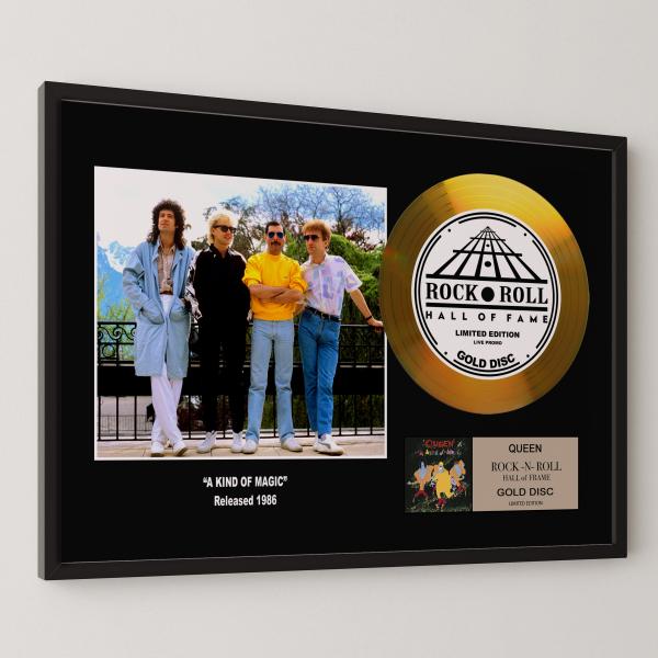クイーン Queen カインド・オブ・マジック A Kind of Magic gold disc album 金 ゴールド ディスク 証明書付 ‐11