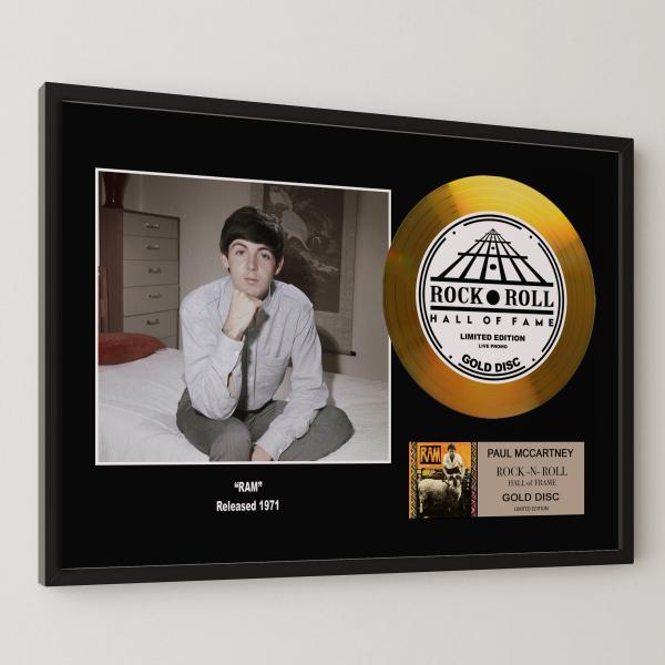 ポール・マッカートニー Paul McCartney ラム RAM gold disc album 金 ゴールド ディスク 証明書付 ‐2
