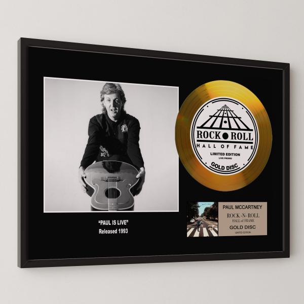 ポール・マッカートニー Paul McCartney ポール・イズ・ライブ Paul Is Live gold disc album 金 ゴールド ディスク 証明書付 ‐26