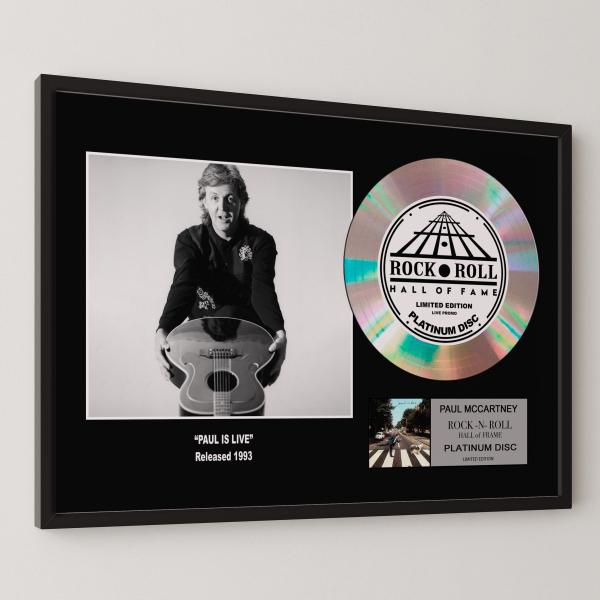 ポール・マッカートニー Paul McCartney ポール・イズ・ライブ Paul Is Live platinum disc album プラチナディスク 証明書付 ‐26