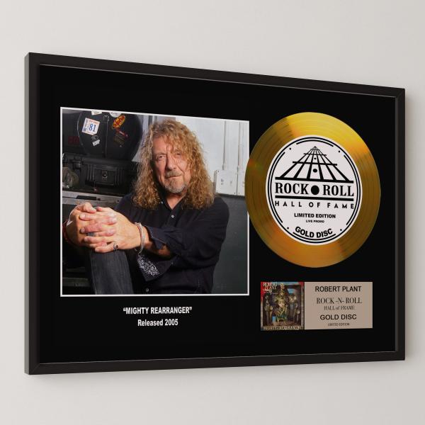 ロバート・プラント Robert Plant レッド・ツェッペリン Mighty ReArranger gold disc album 金 ゴールド ディスク 証明書付 ‐8
