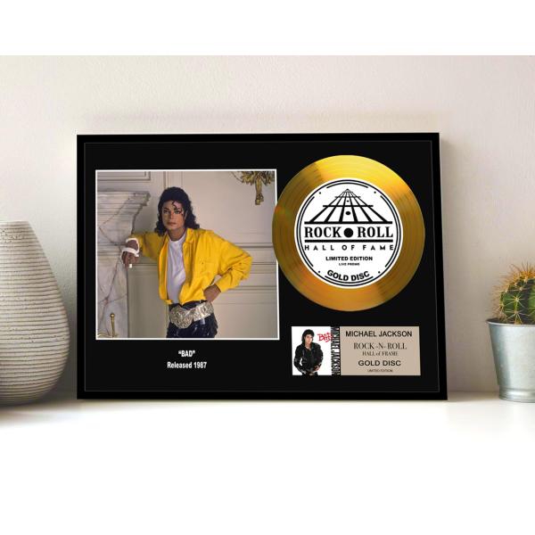 �}�C�P���E�W���N�\�� / Michael Jackson / Bad / �o�b�h / gold disc album / �� �S�[���h �f�B�X�N �ؖ����t �]7 ���i�摜