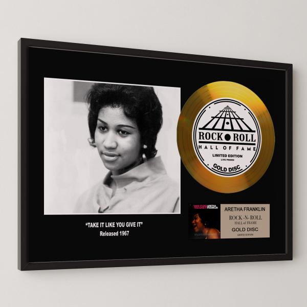 アレサ・フランクリン / Aretha Franklin / Take It Like You Give It / platinum disc album / プラチナディスク 証明書付 ‐37